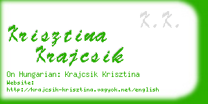 krisztina krajcsik business card